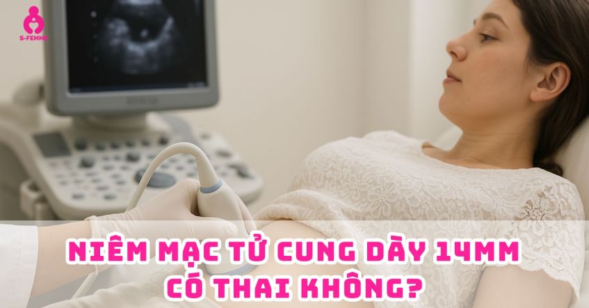 Thắc mắc: Chậm kinh niêm mạc tử cung dày 14mm​ có thai không?