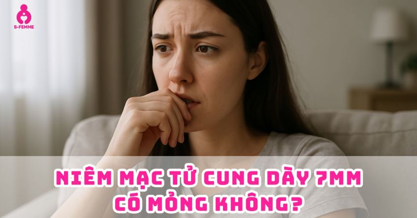 Niêm mạc tử cung dày 7mm có mỏng không​? Có thai được không?
