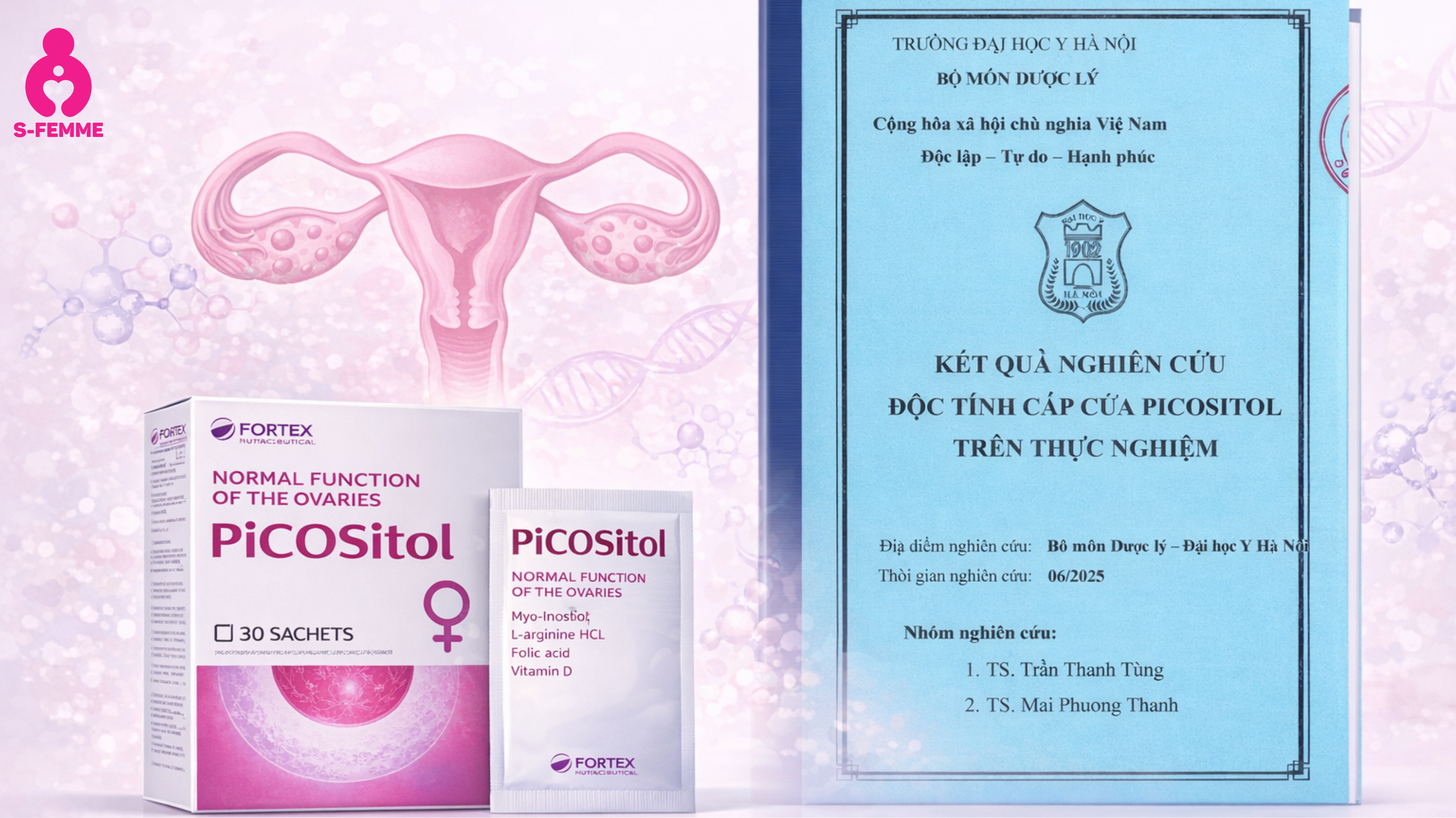 Dữ liệu nghiên cứu về độ an toàn của PiCOSitol